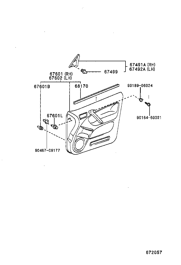  RAV4 |  FRONT DOOR PANEL GLASS