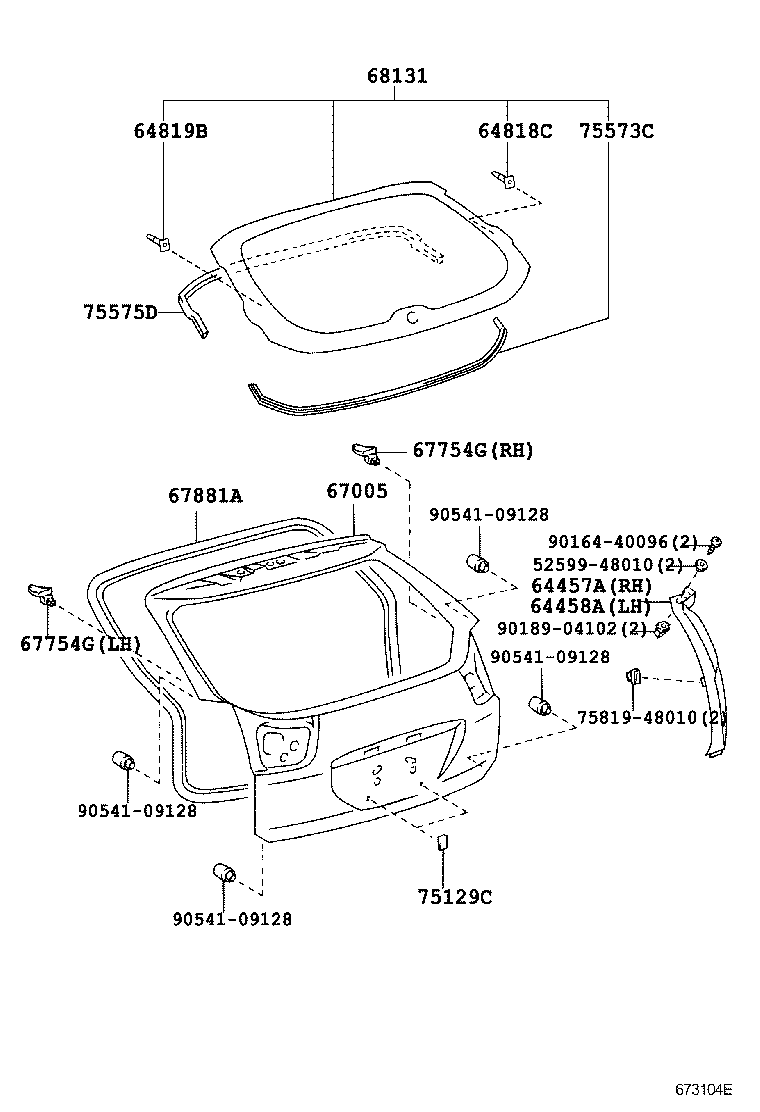 RX400H |  BACK DOOR PANEL GLASS