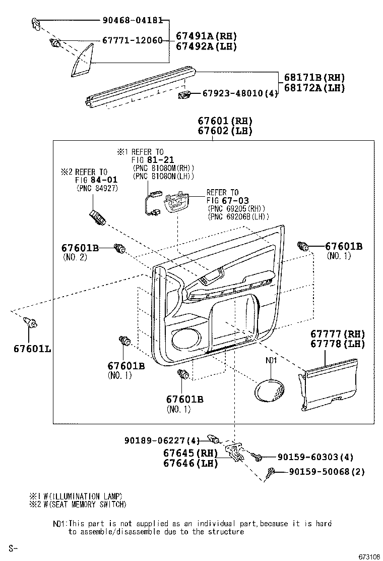  RX300 330 350 |  FRONT DOOR PANEL GLASS