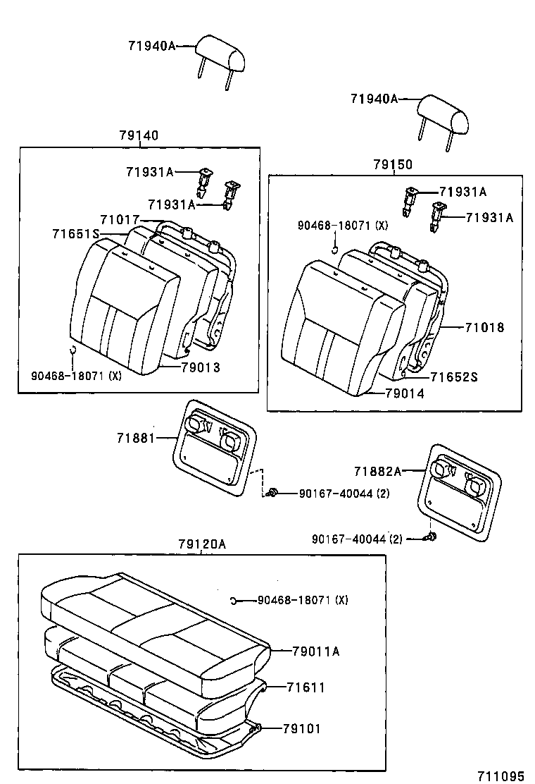  PICNIC |  REAR SEAT SEAT TRACK