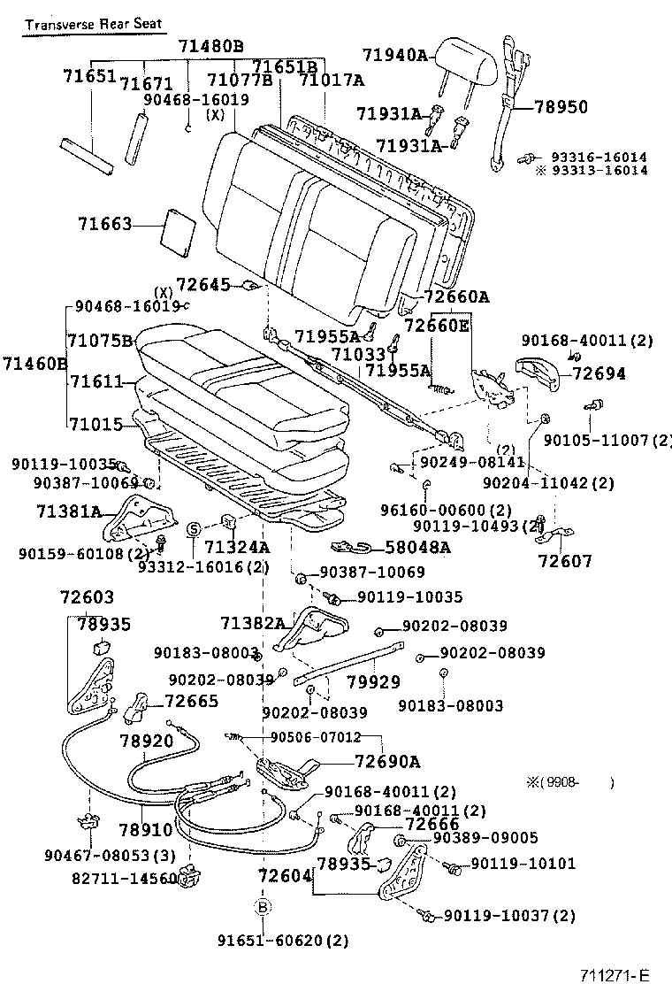  LAND CRUISER 70 |  SEAT SEAT TRACK