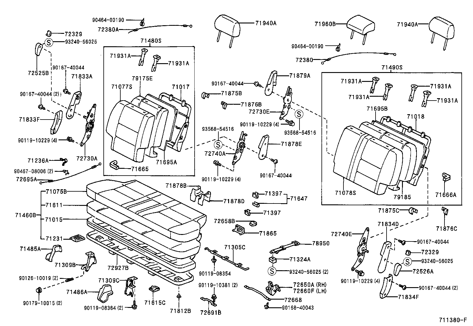  LAND CRUISER 90 |  SEAT SEAT TRACK