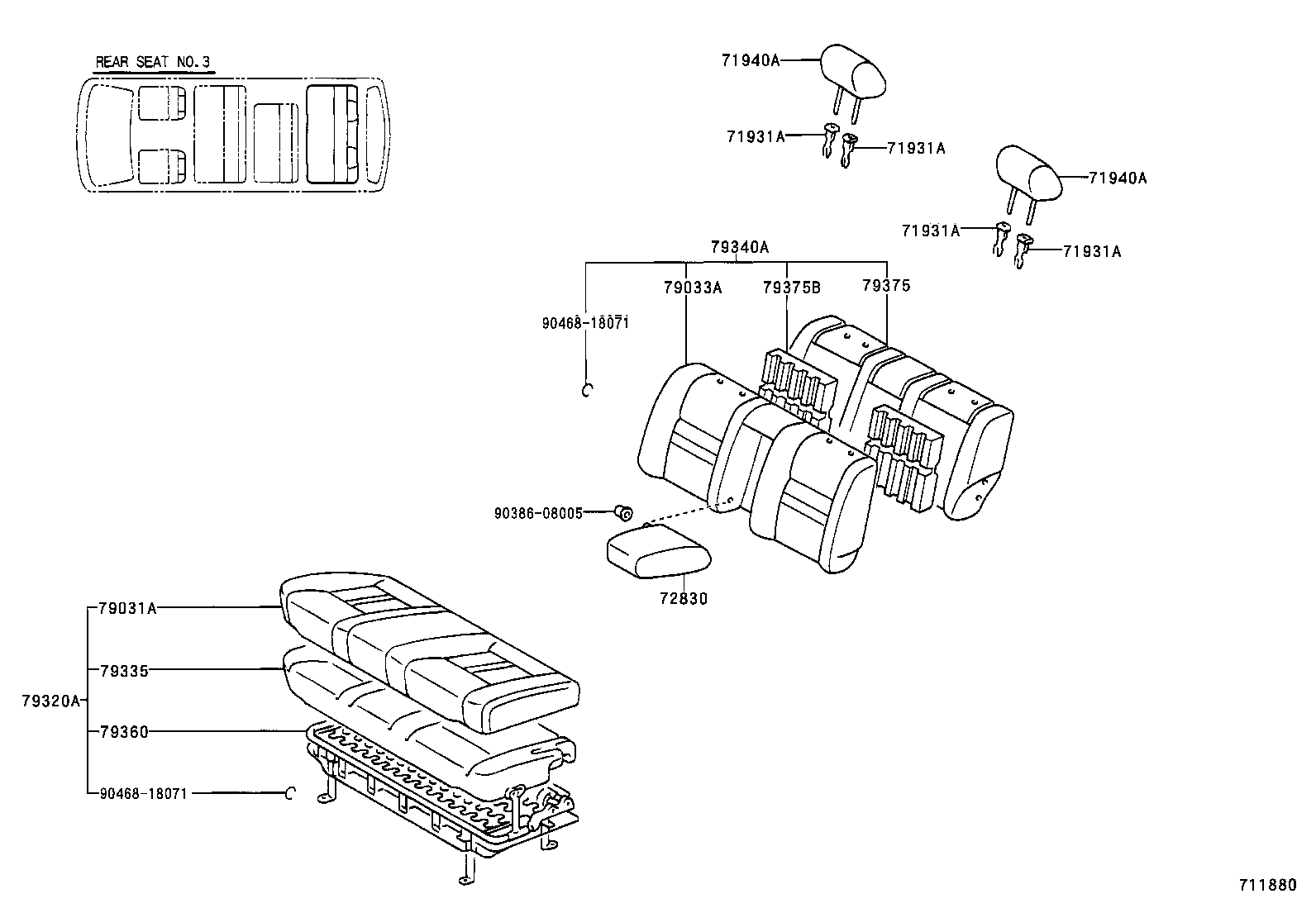  HIACE VAN COMUTER |  SEAT SEAT TRACK