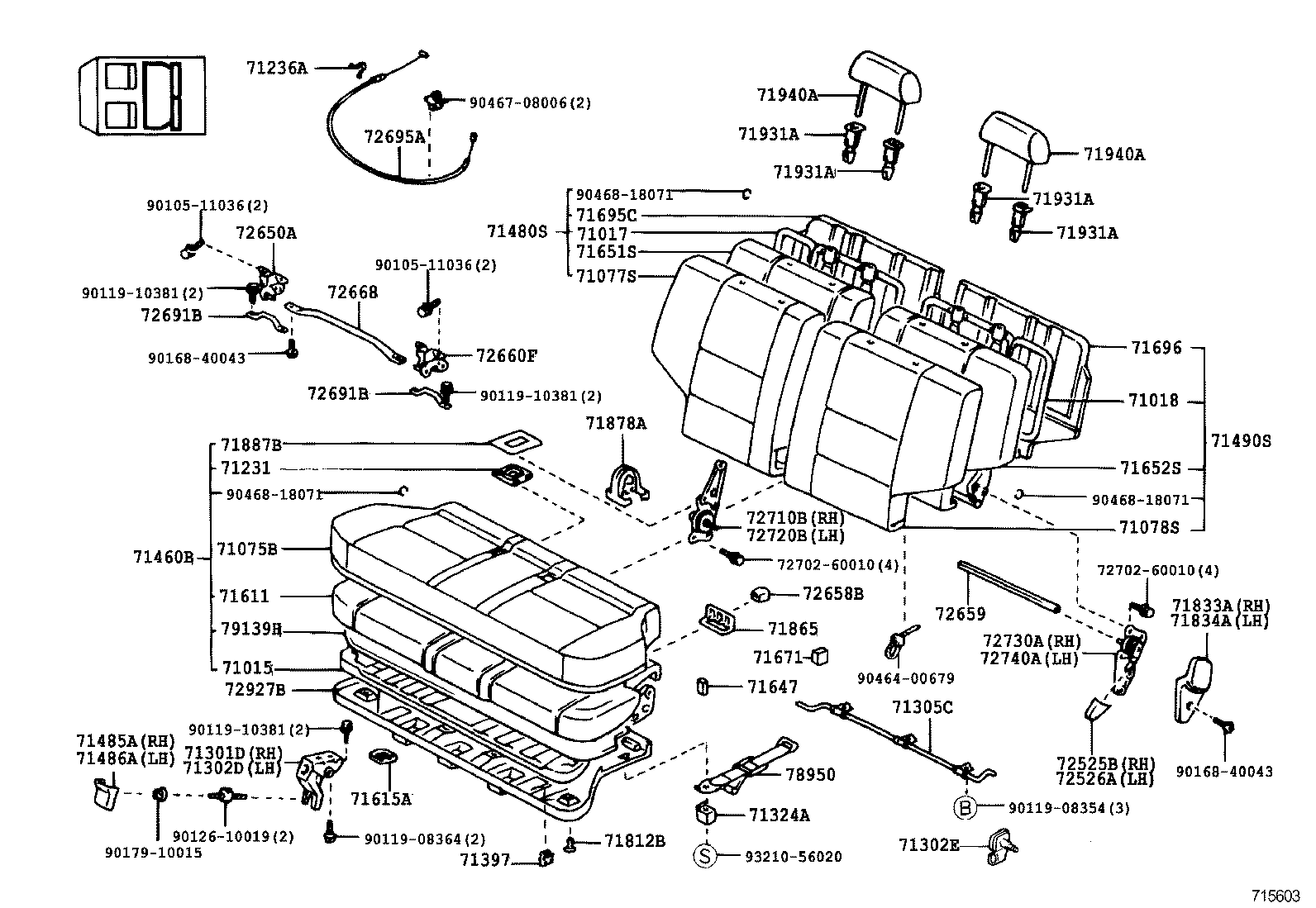  LAND CRUISER 90 |  SEAT SEAT TRACK