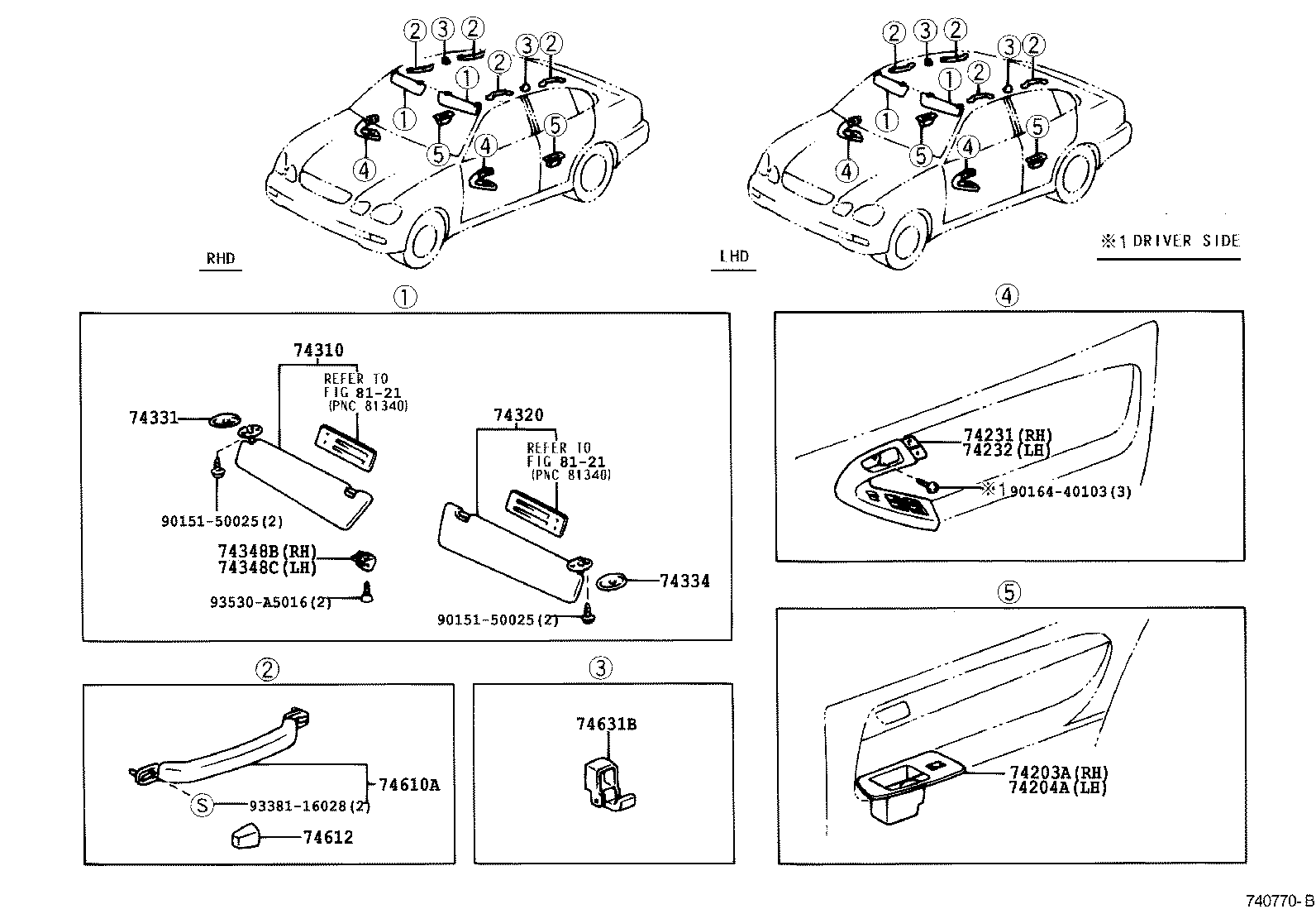  GS300 430 |  ARMREST VISOR