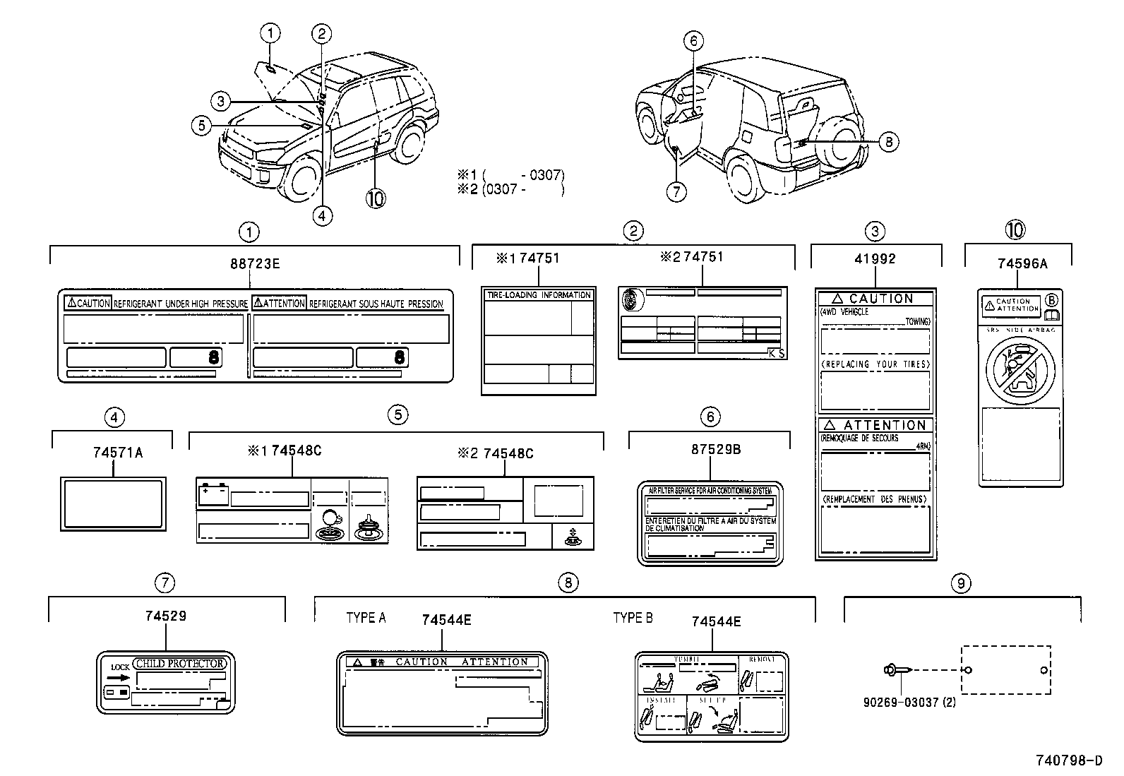  RAV4 |  CAUTION PLATE