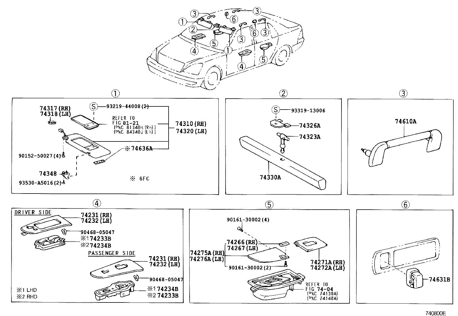  LS430 |  ARMREST VISOR