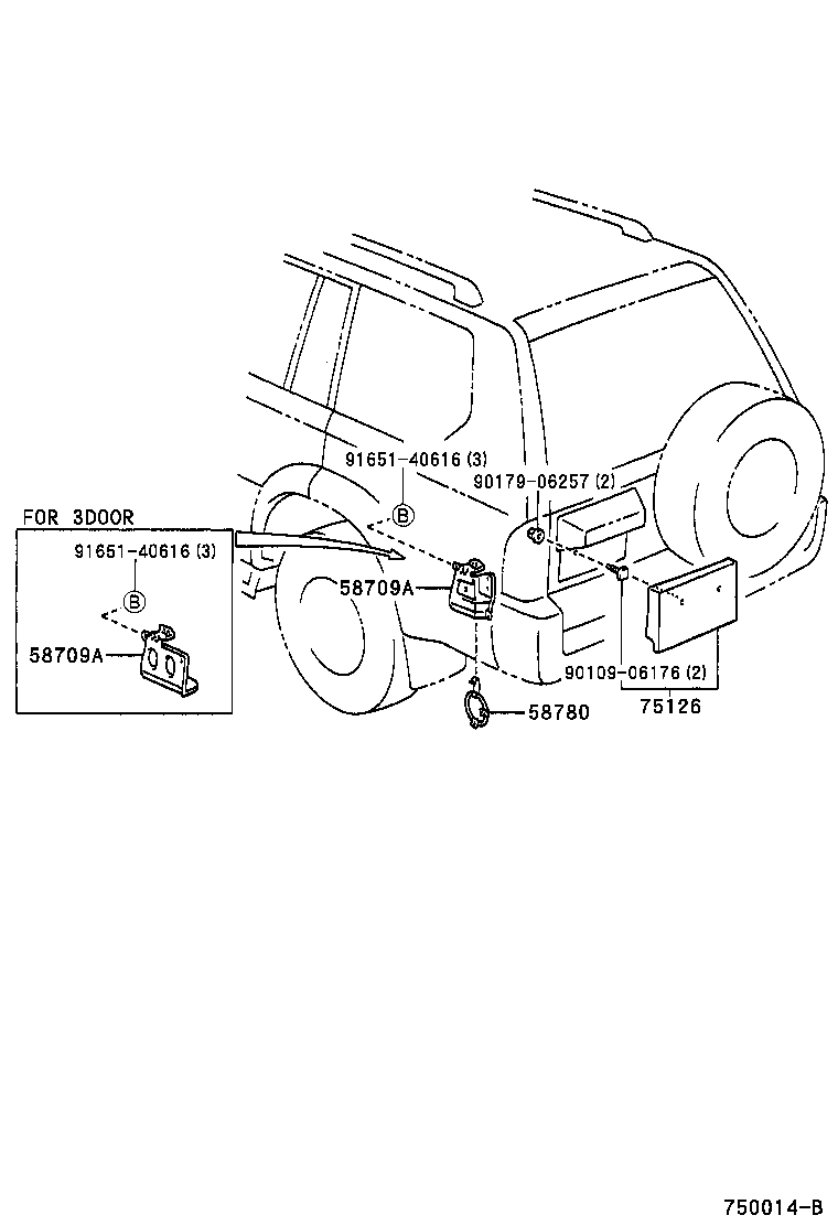  LAND CRUISER 90 |  TOOL BOX LICENSE PLATE BRACKET