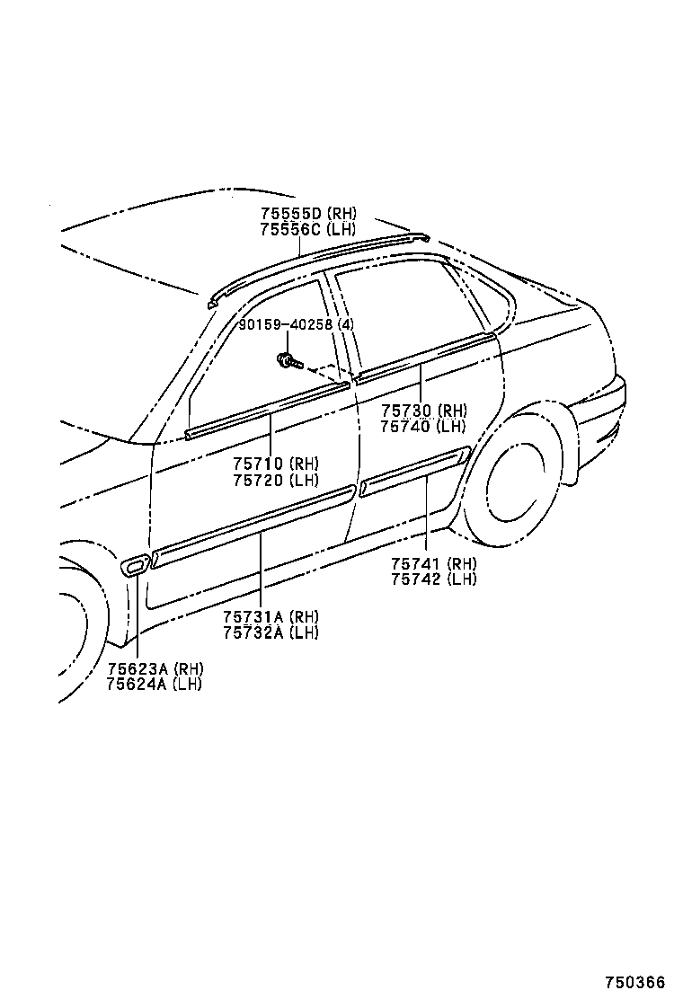  AVENSIS |  SIDE MOULDING