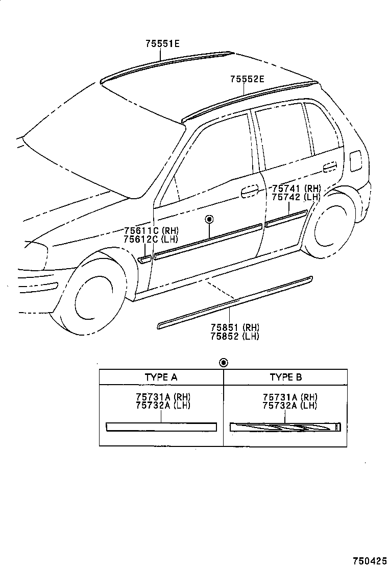  STARLET |  SIDE MOULDING