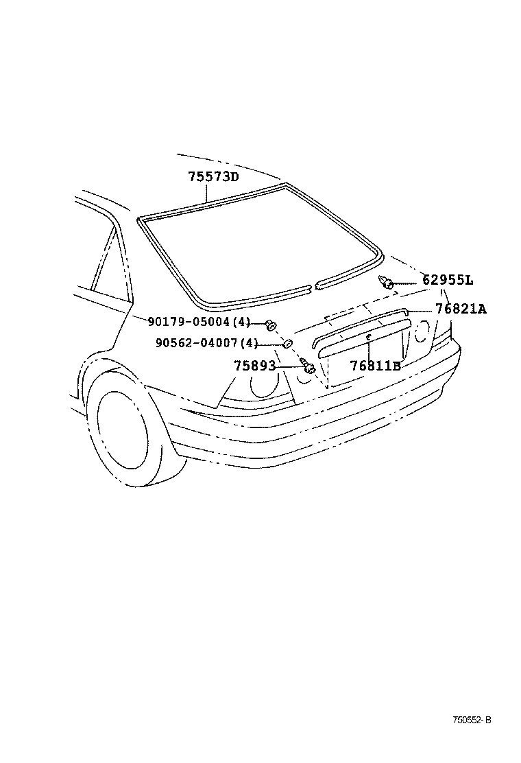  IS200 300 |  REAR MOULDING