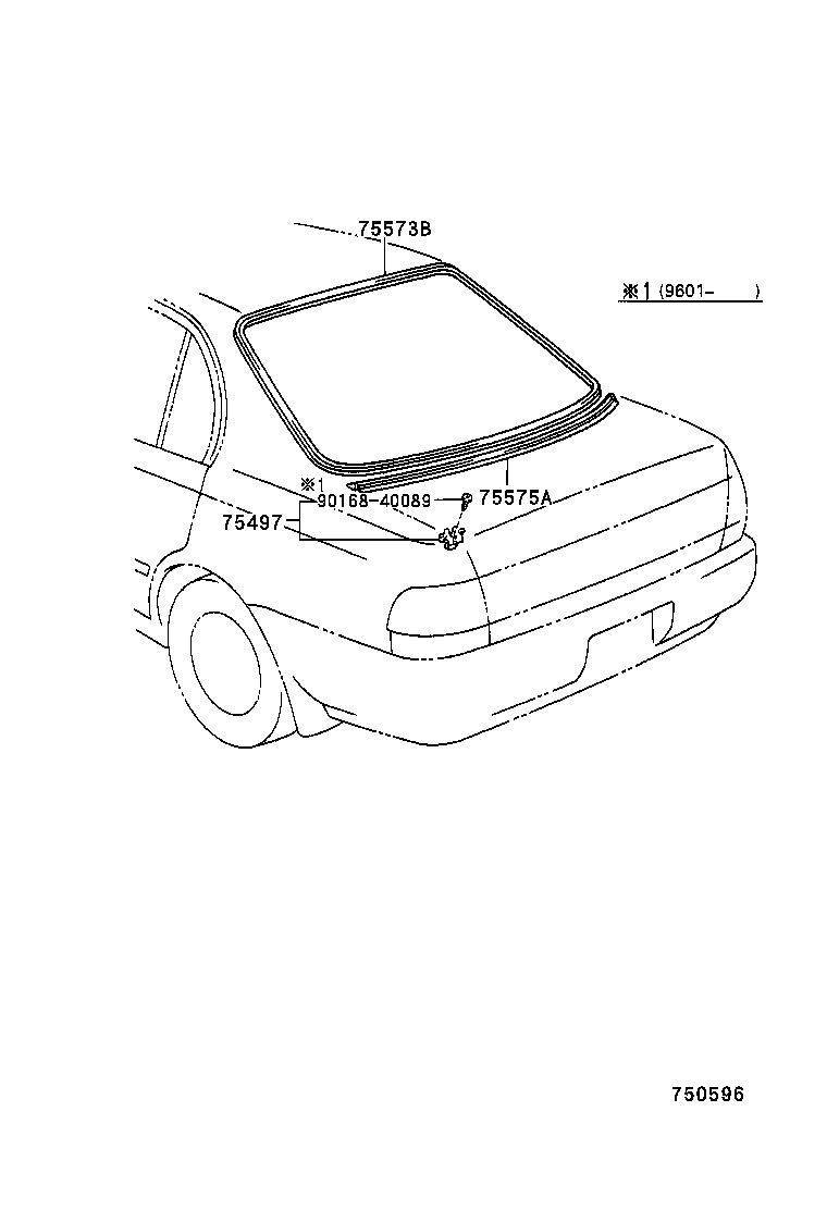  CARINA E UKP |  REAR MOULDING