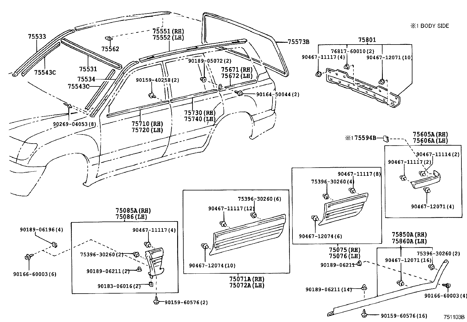  LX470 |  MOULDING