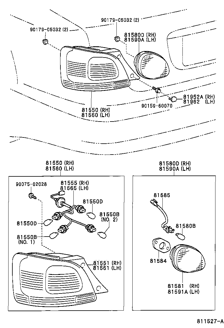  GS300 430 |  REAR COMBINATION LAMP