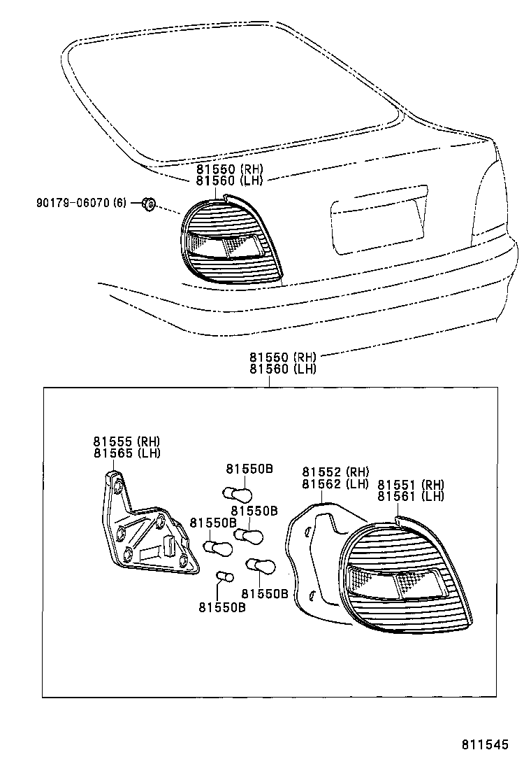  AVENSIS |  REAR COMBINATION LAMP