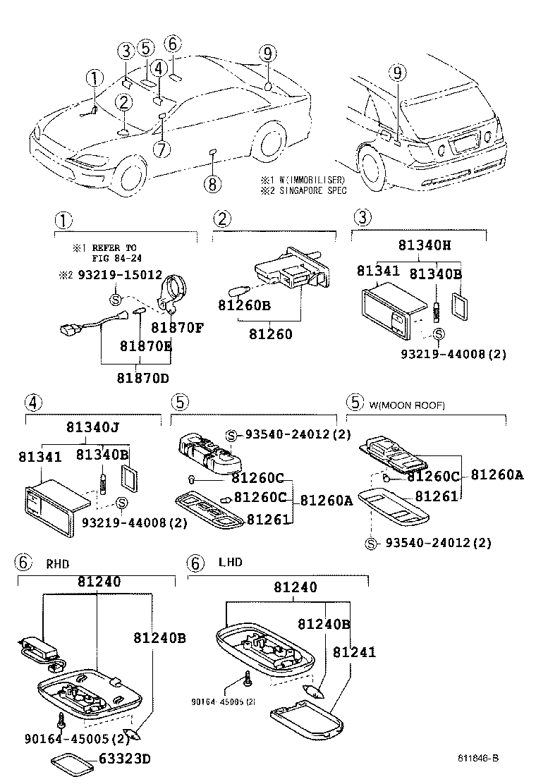  IS200 300 |  INTERIOR LAMP