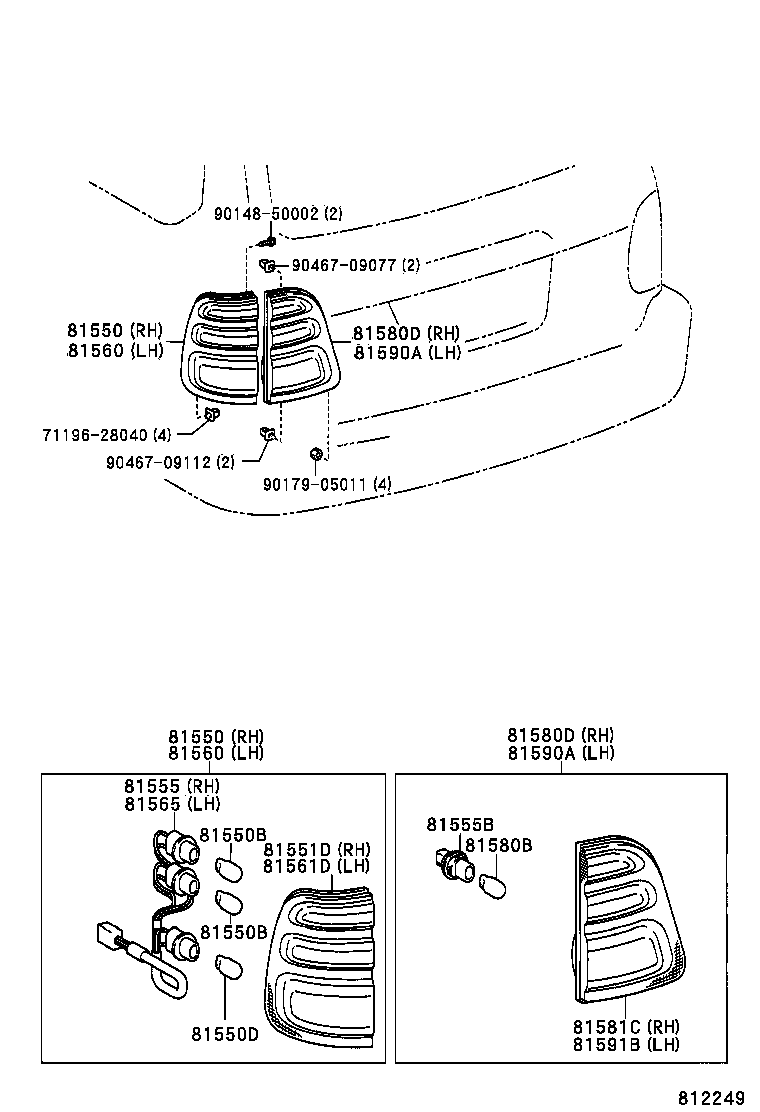  LAND CRUISER 100 |  REAR COMBINATION LAMP