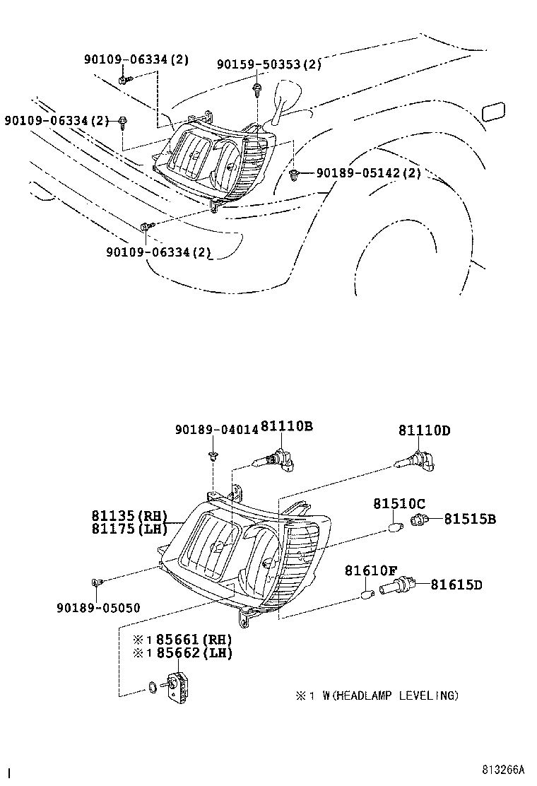  LAND CRUISER 100 |  HEADLAMP
