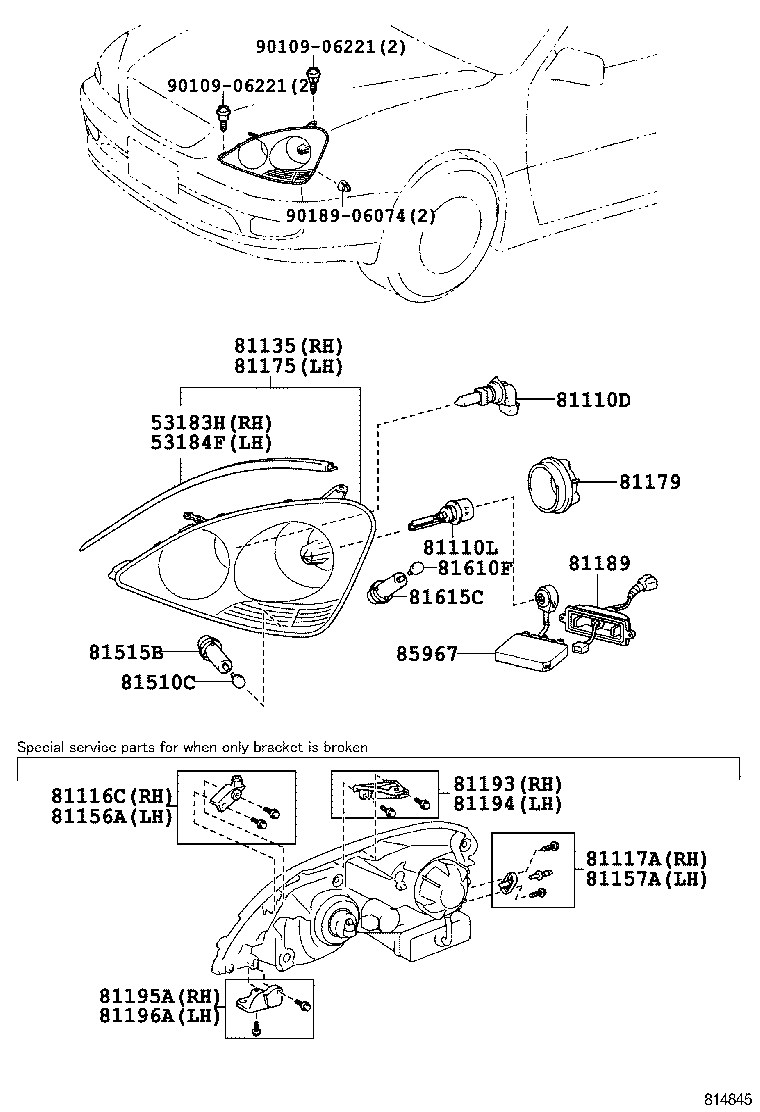  LS430 |  HEADLAMP