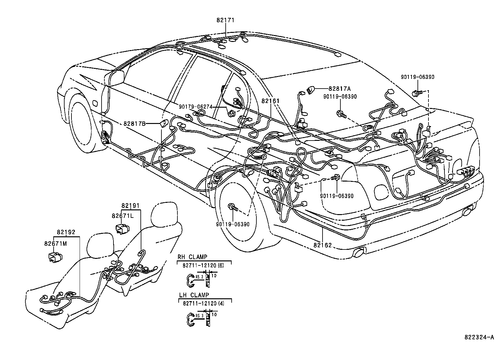  GS300 430 |  WIRING CLAMP