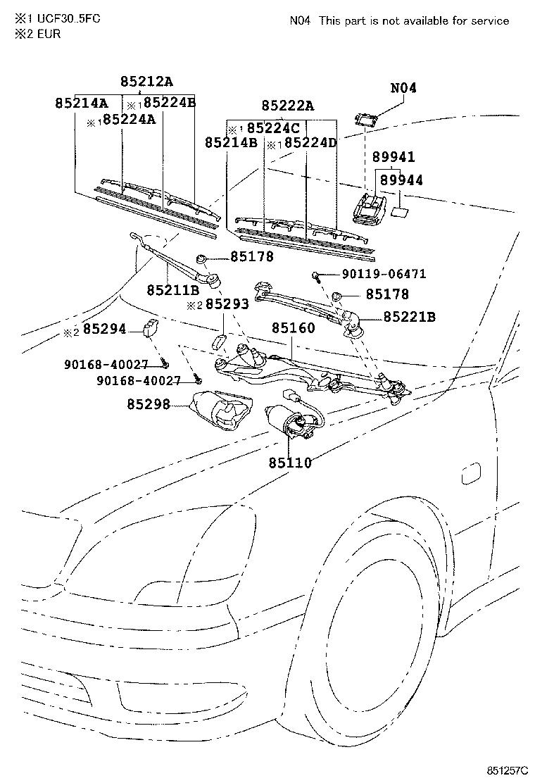  LS430 |  WINDSHIELD WIPER