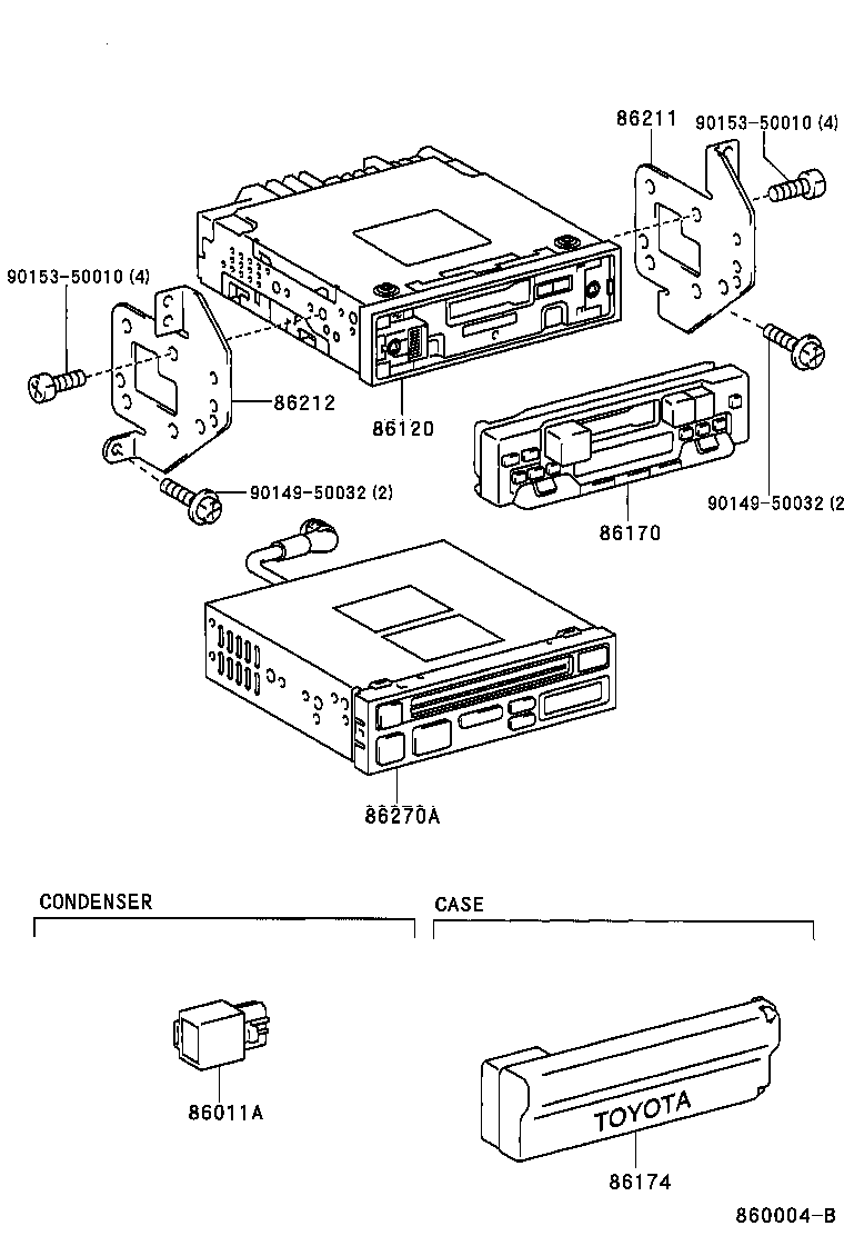  LAND CRUISER 90 |  RADIO RECEIVER AMPLIFIER CONDENSER