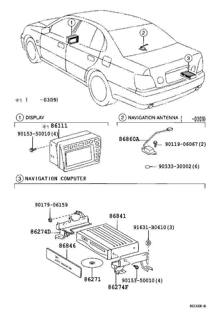  GS300 430 |  NAVIGATION FRONT MONITOR DISPLAY