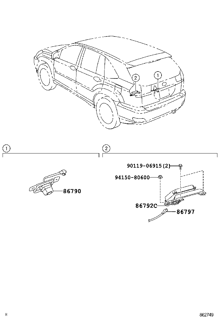  RX300 330 350 |  REAR MONITOR DISPLAY CAMERA