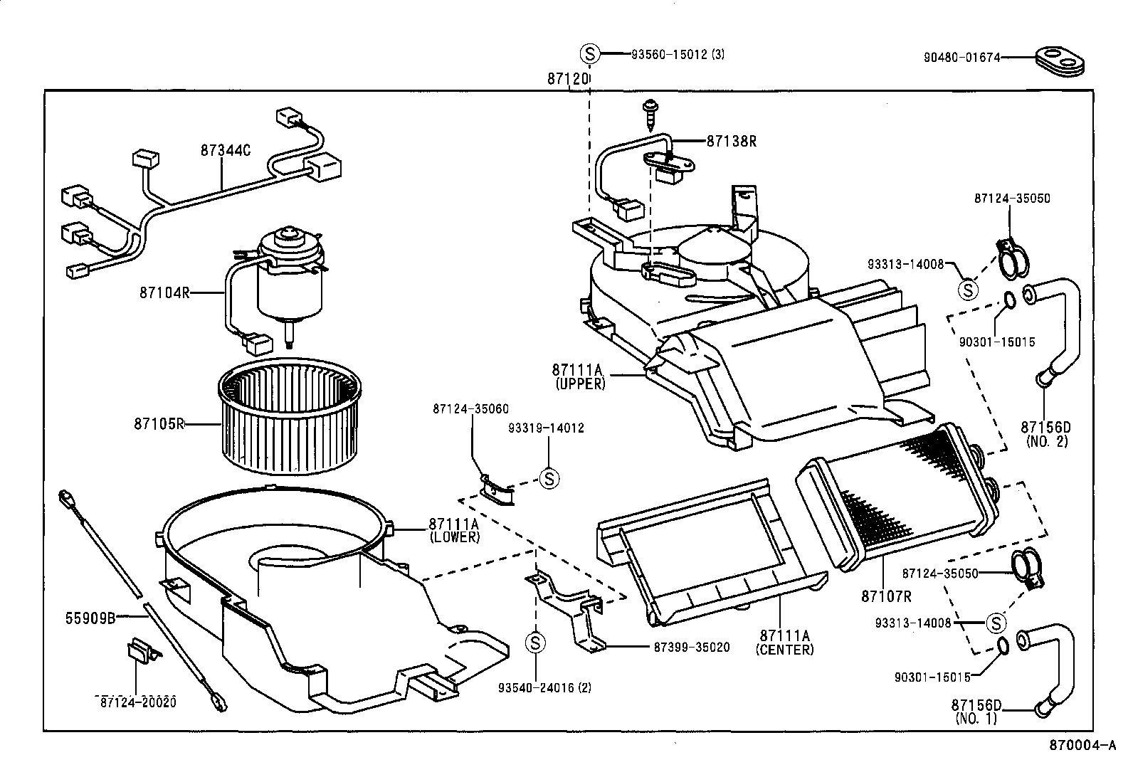  LAND CRUISER 90 |  HEATING AIR CONDITIONING HEATER UNIT BLOWER