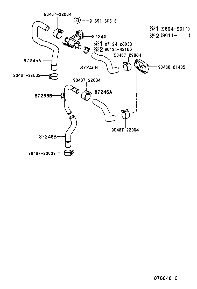  LAND CRUISER 90 |  HEATING AIR CONDITIONING WATER PIPING