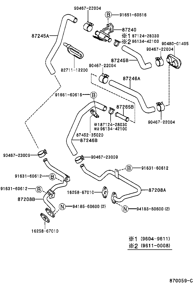  LAND CRUISER 90 |  HEATING AIR CONDITIONING WATER PIPING