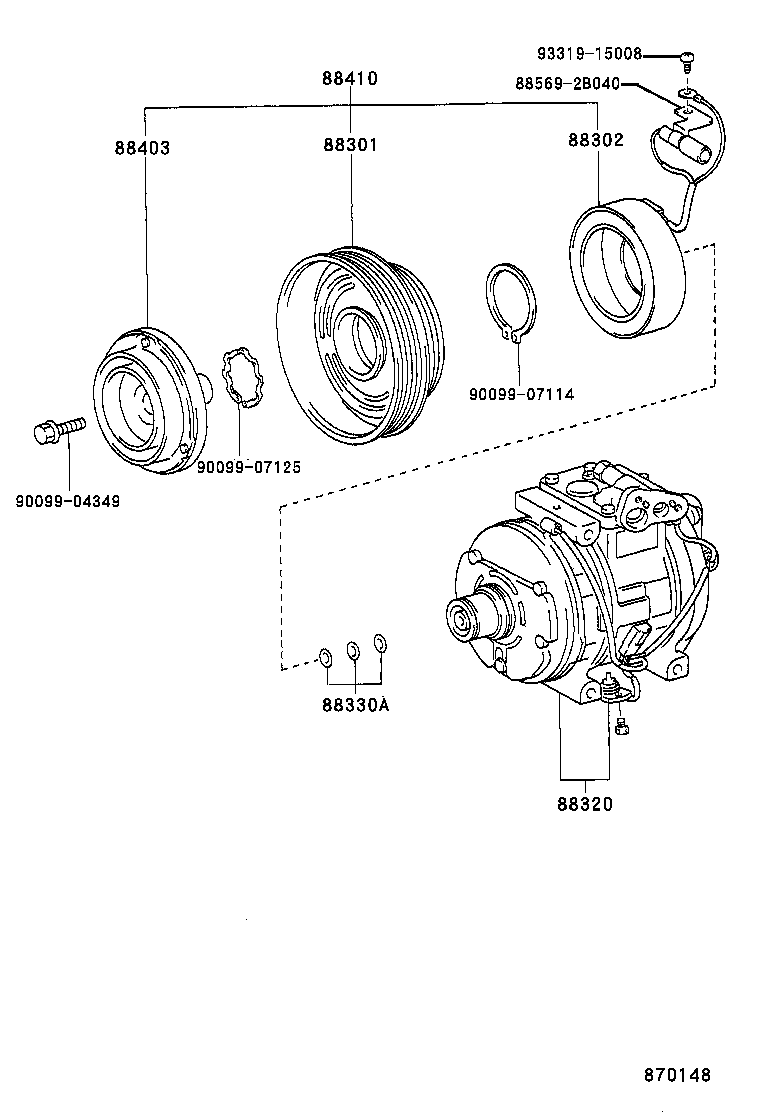  CELICA |  HEATING AIR CONDITIONING COMPRESSOR