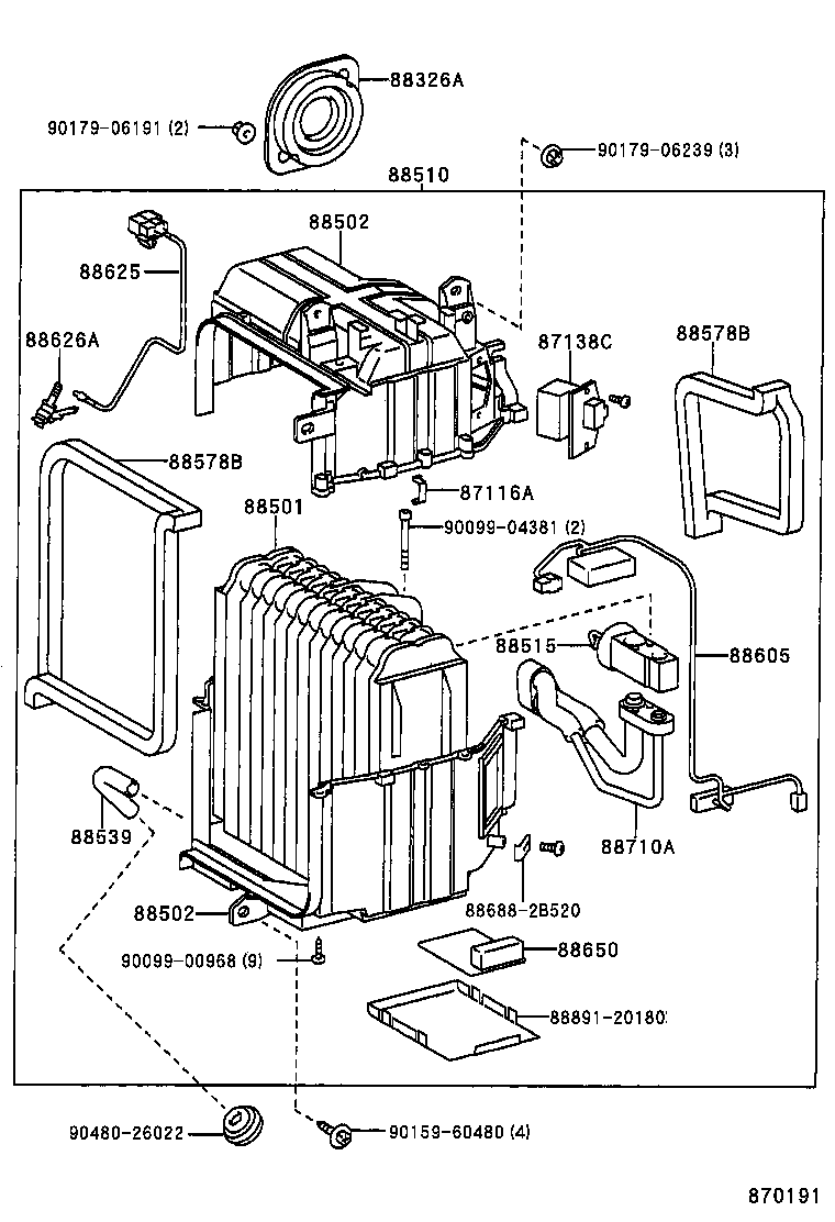  CELICA |  HEATING AIR CONDITIONING COOLER UNIT