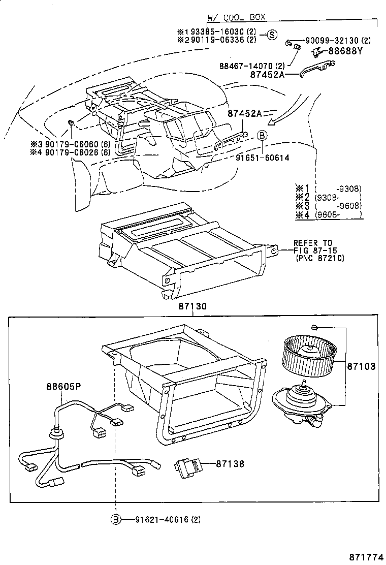  PREVIA |  HEATING AIR CONDITIONING HEATER UNIT BLOWER