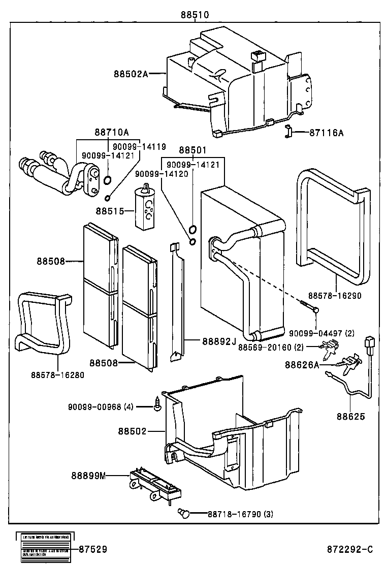  STARLET |  HEATING AIR CONDITIONING COOLER UNIT