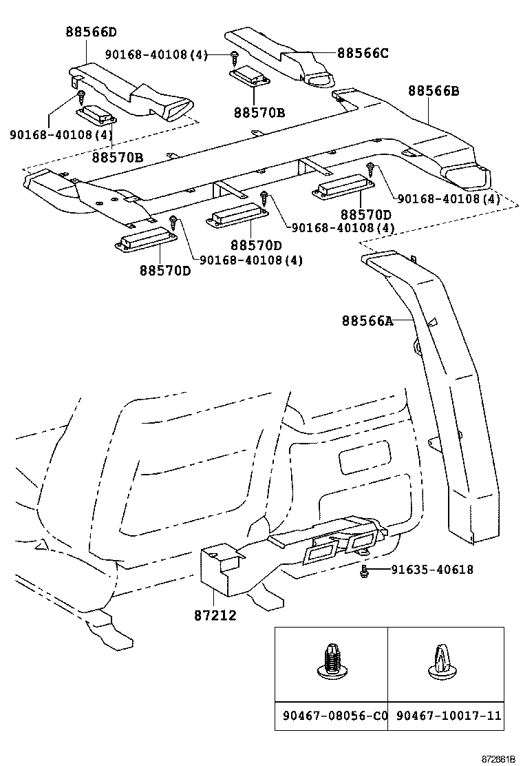  LAND CRUISER 100 |  HEATING AIR CONDITIONING CONTROL AIR DUCT