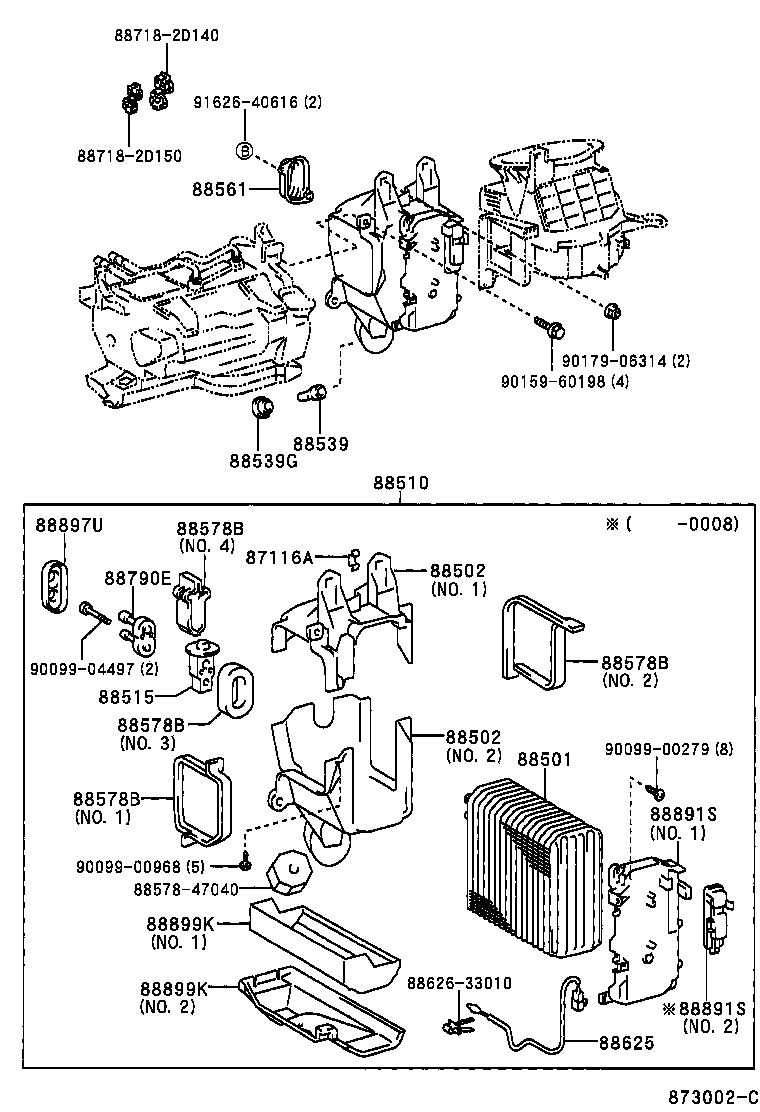  LAND CRUISER 100 |  HEATING AIR CONDITIONING COOLER UNIT