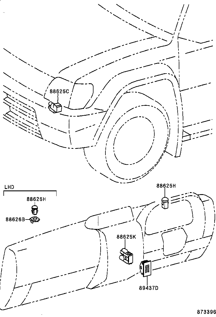  LAND CRUISER 90 |  HEATING AIR CONDITIONING CONTROL AIR DUCT