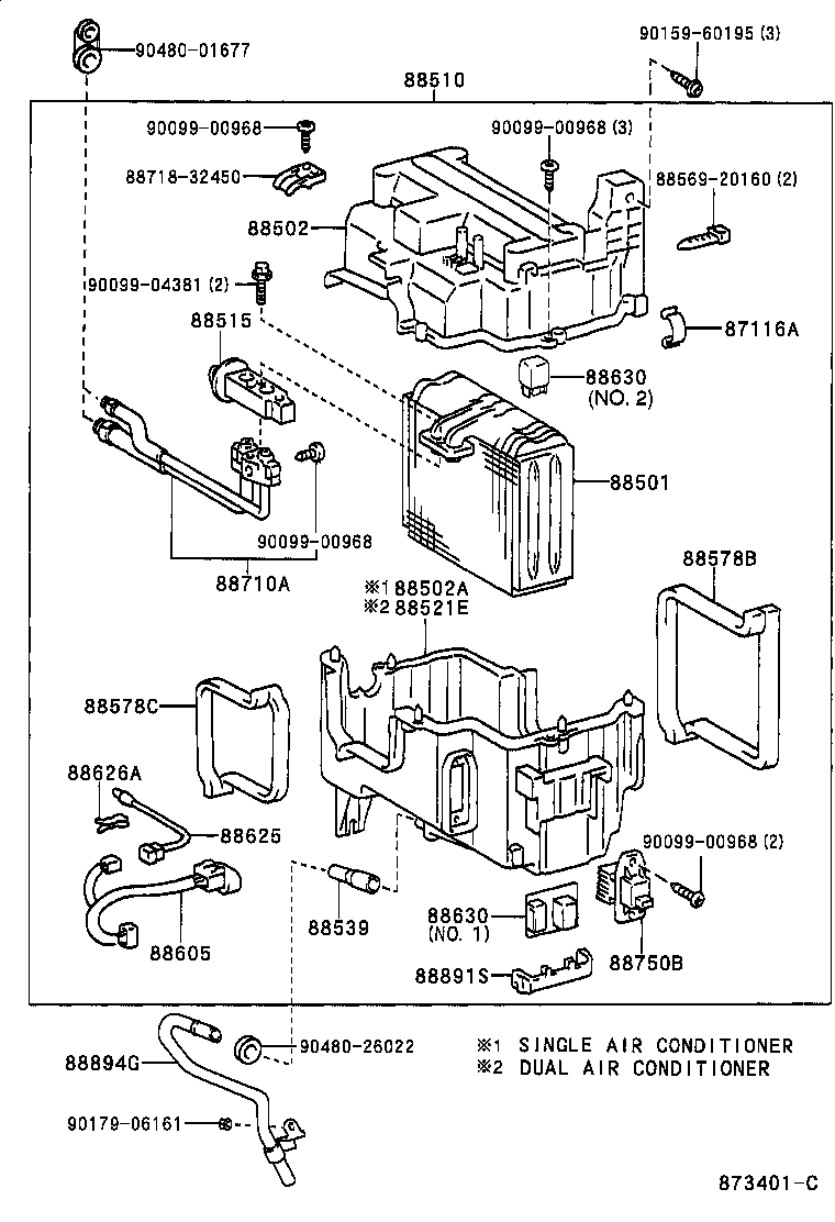  LAND CRUISER 90 |  HEATING AIR CONDITIONING COOLER UNIT