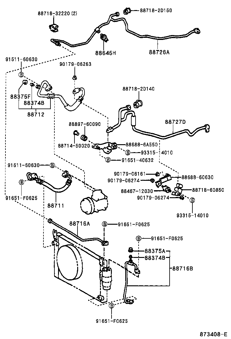  LAND CRUISER 90 |  HEATING AIR CONDITIONING COOLER PIPING