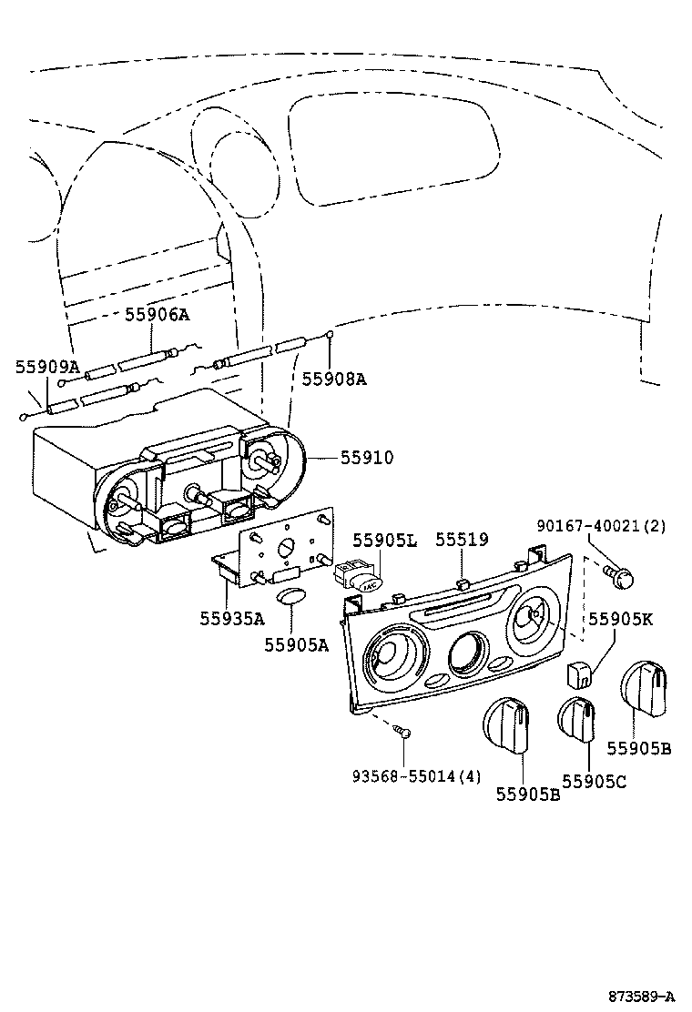  CELICA |  HEATING AIR CONDITIONING CONTROL AIR DUCT