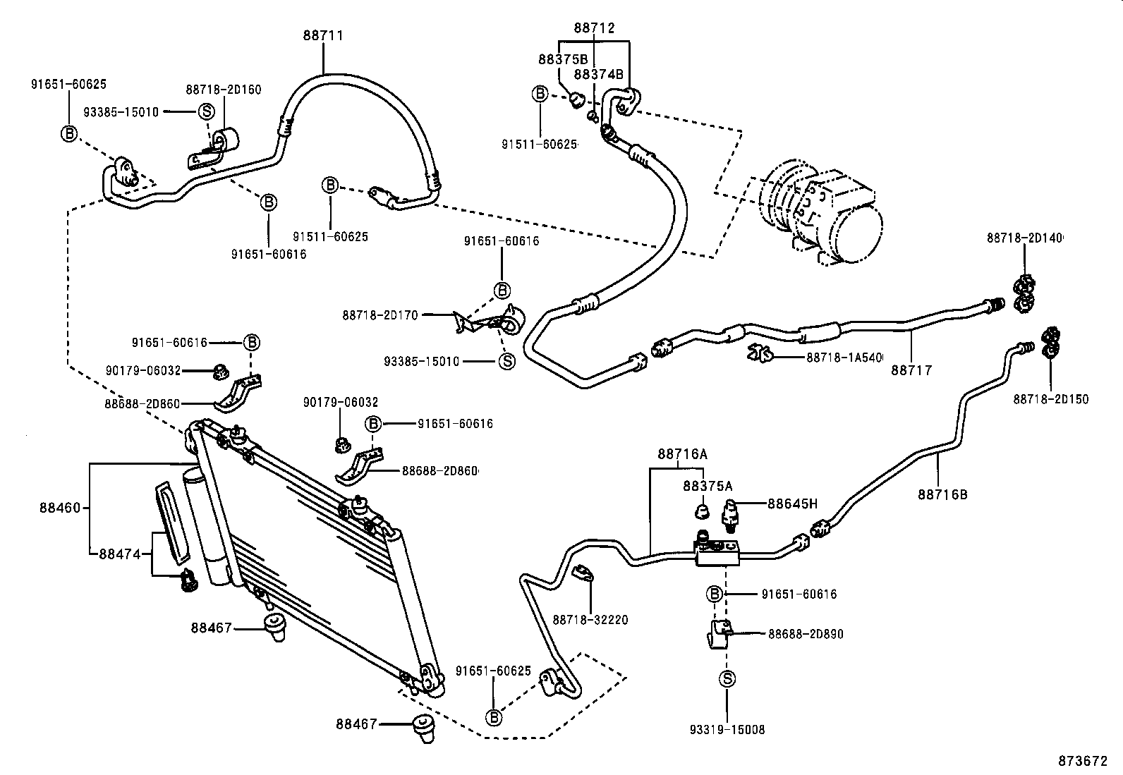  CELICA |  HEATING AIR CONDITIONING COOLER PIPING