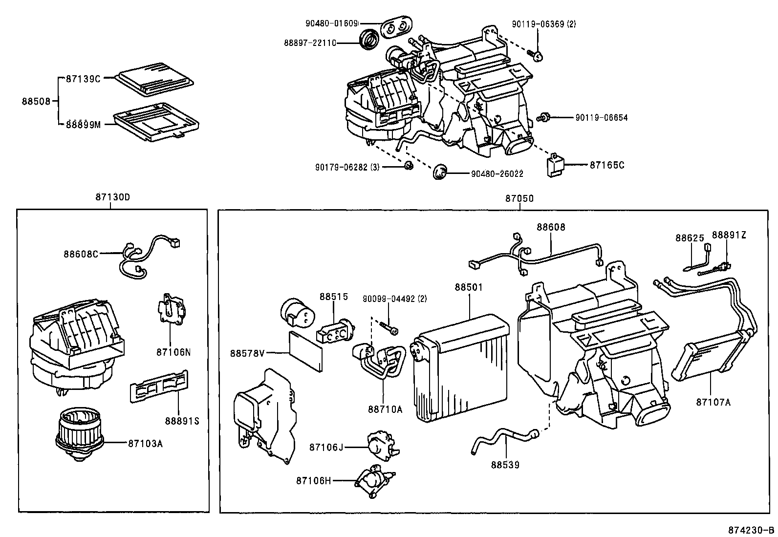  RX300 |  HEATING AIR CONDITIONING COOLER UNIT