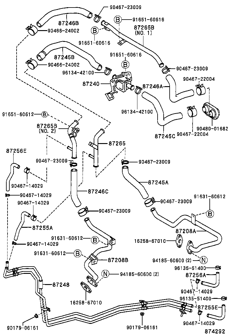  LAND CRUISER 90 |  HEATING AIR CONDITIONING WATER PIPING