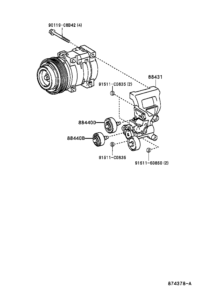  LAND CRUISER 90 |  HEATING AIR CONDITIONING COMPRESSOR