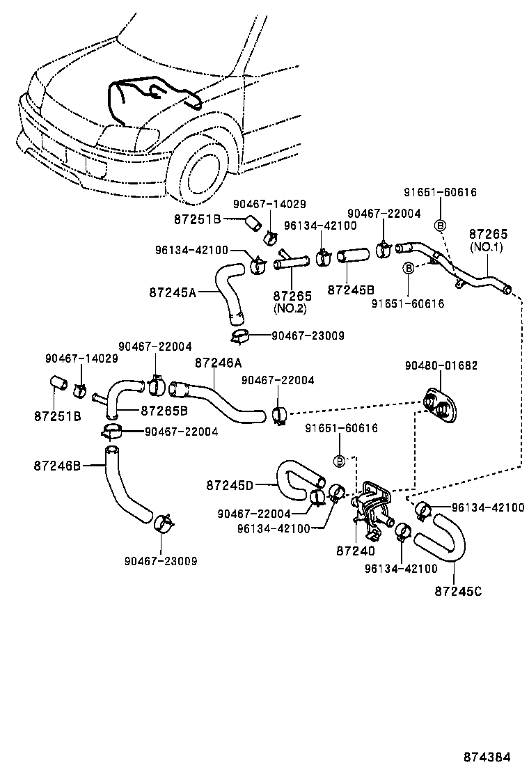  LAND CRUISER 90 |  HEATING AIR CONDITIONING WATER PIPING