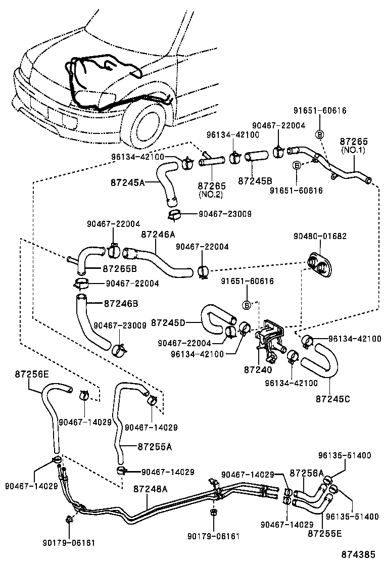  LAND CRUISER 90 |  HEATING AIR CONDITIONING WATER PIPING