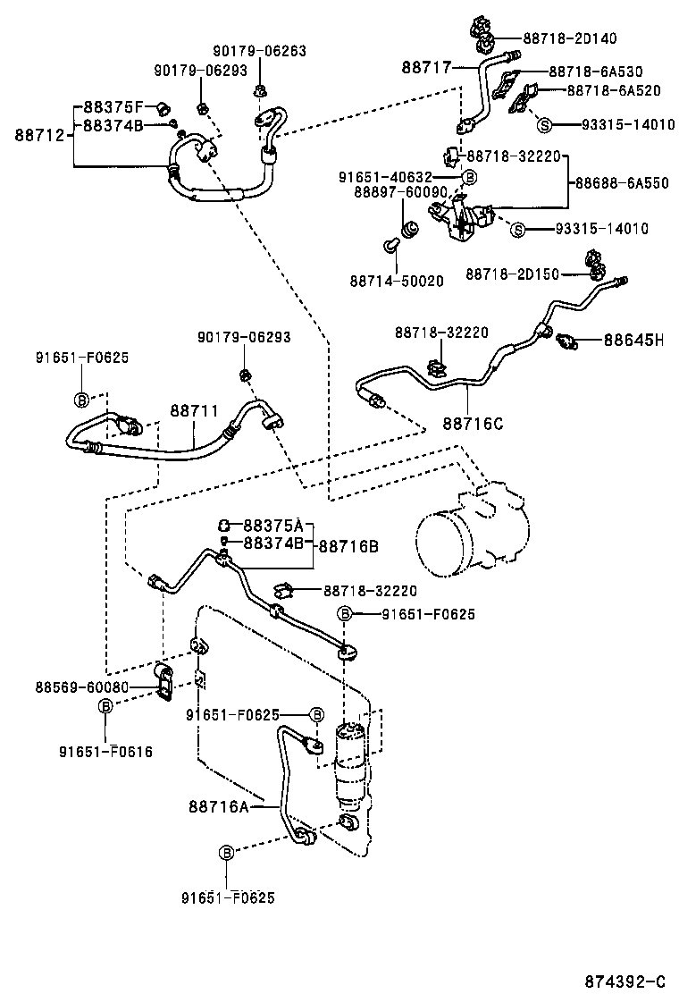  LAND CRUISER 90 |  HEATING AIR CONDITIONING COOLER PIPING