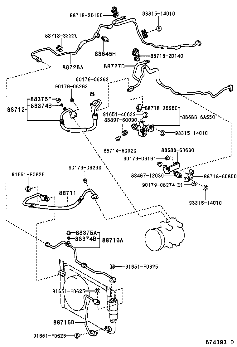  LAND CRUISER 90 |  HEATING AIR CONDITIONING COOLER PIPING