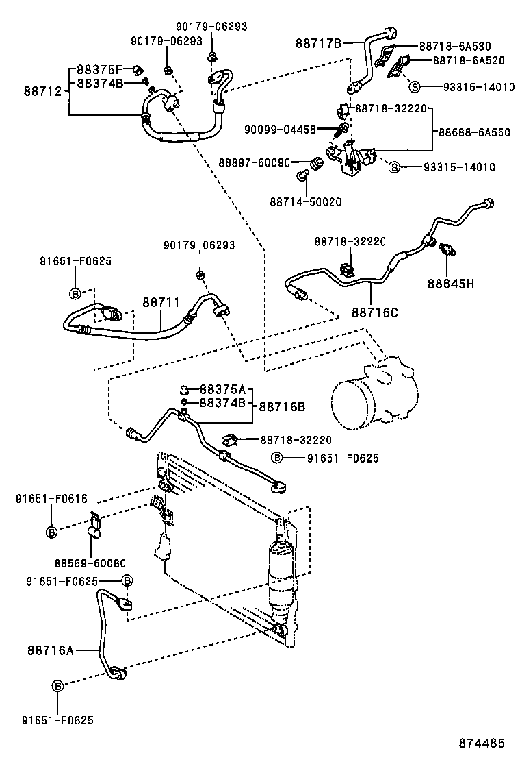  LAND CRUISER 90 |  HEATING AIR CONDITIONING COOLER PIPING